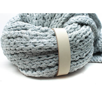 Leren Sjaallus met drukknoop (diverse kleuren)