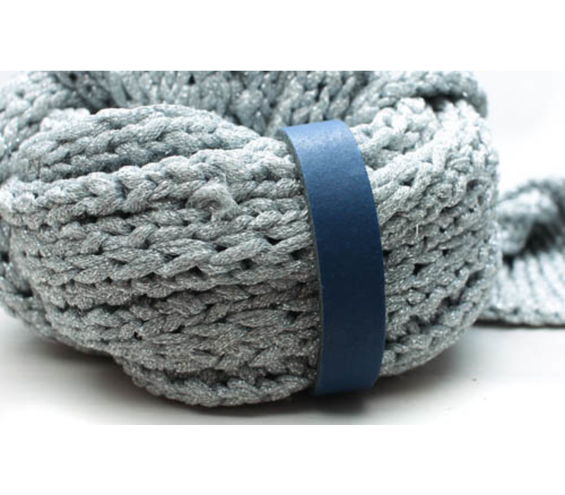 Leren Sjaallus met drukknoop (diverse kleuren)