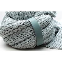 Leren Sjaallus met drukknoop (diverse kleuren)