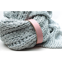 Leren Sjaallus met drukknoop (diverse kleuren)