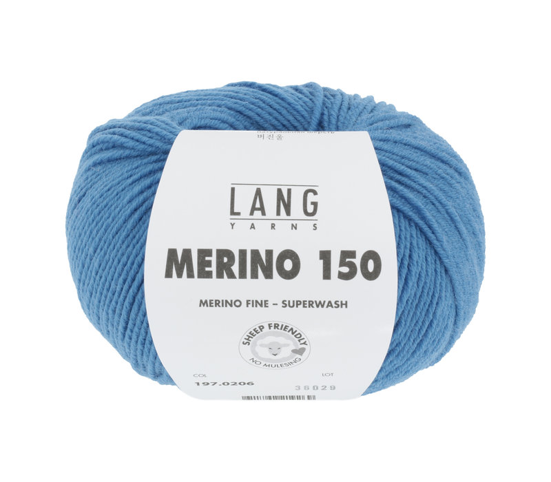 Lang Yarns Merino 150 - 206 - Blauw