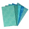 Tissu de Marie Fat Quarter Bundels Tranquil Teal