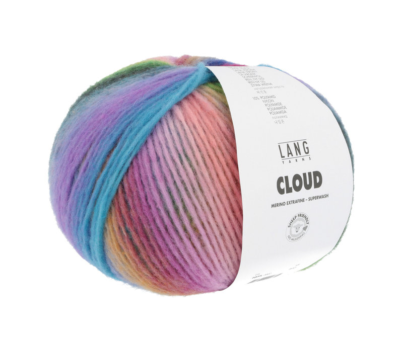 Lang Yarns Cloud - 2 - Blauw - Roze - Groen