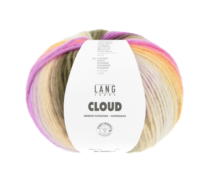 Lang Yarns Cloud - 6 - Groen - Geel - Roze