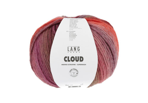 Lang Yarns Lang Yarns Cloud - 7 - 90% merinowol (mulesing free) en 10% nylon - Rood - Paars