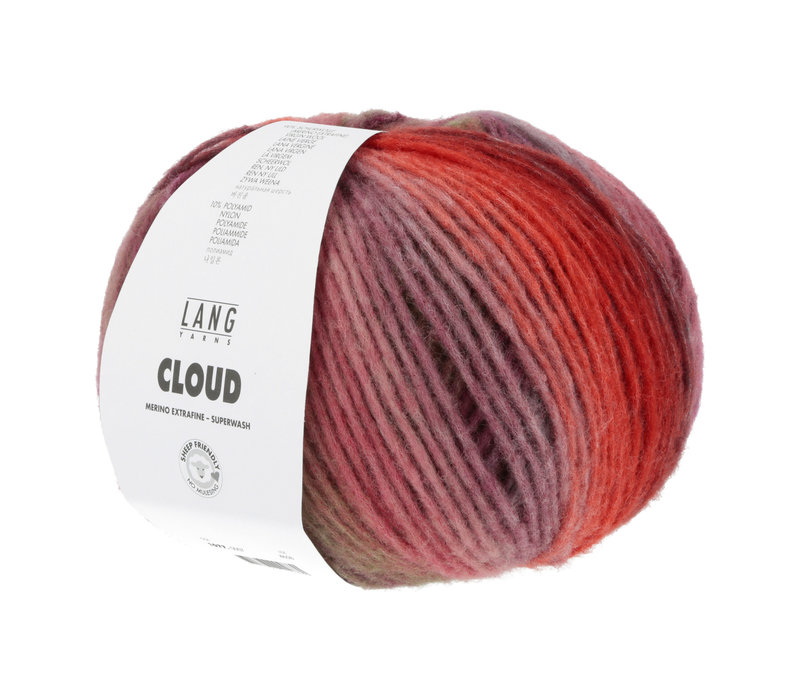 Lang Yarns Cloud - 7 - Rood - Paars