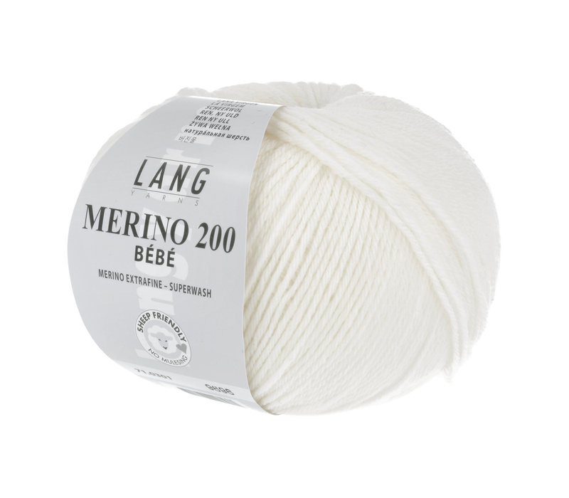 Lang Yarns Merino 200 Bebe - 301 - Wit