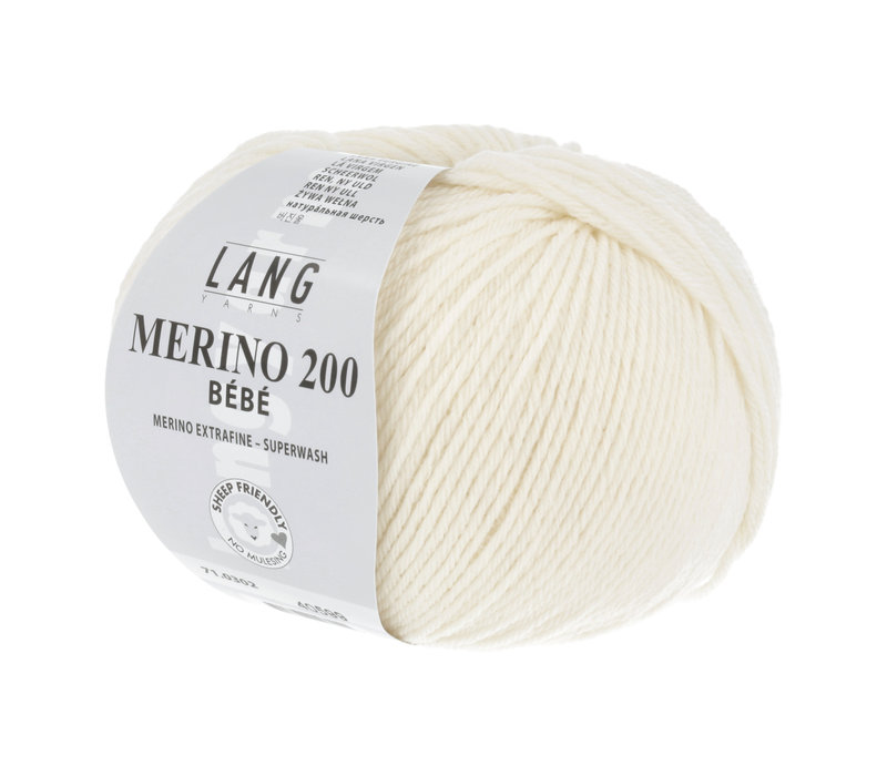 Lang Yarns Merino 200 Bebe - 302 - Wit