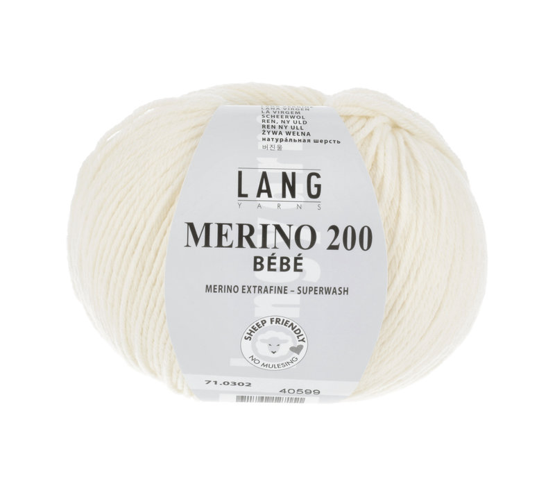 Lang Yarns Merino 200 Bebe - 302 - Wit