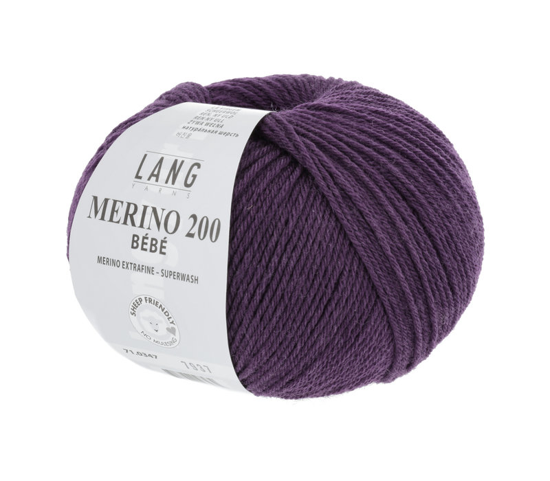 Lang Yarns Merino 200 Bebe - 347 - Paars