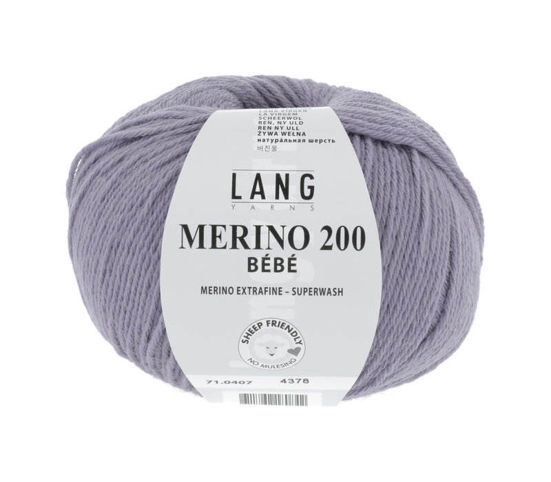 Lang Yarns Merino 200 Bebe - 407 - Paars