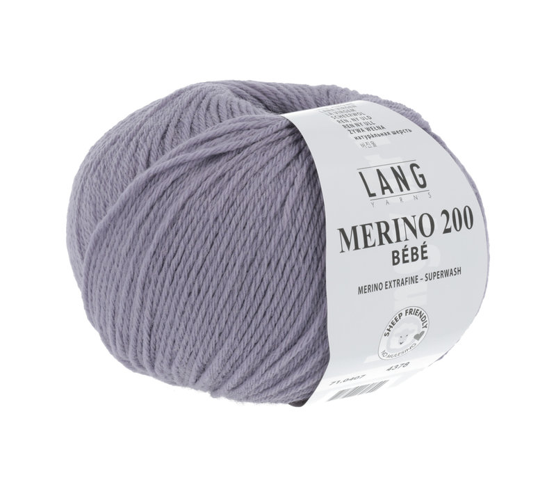 Lang Yarns Merino 200 Bebe - 407 - Paars