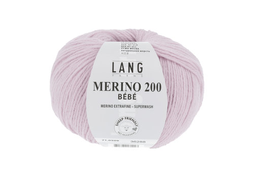 Lang Yarns Lang Yarns Merino 200 Bebe - 509 - 100% merino wol (mulesing free) - Roze