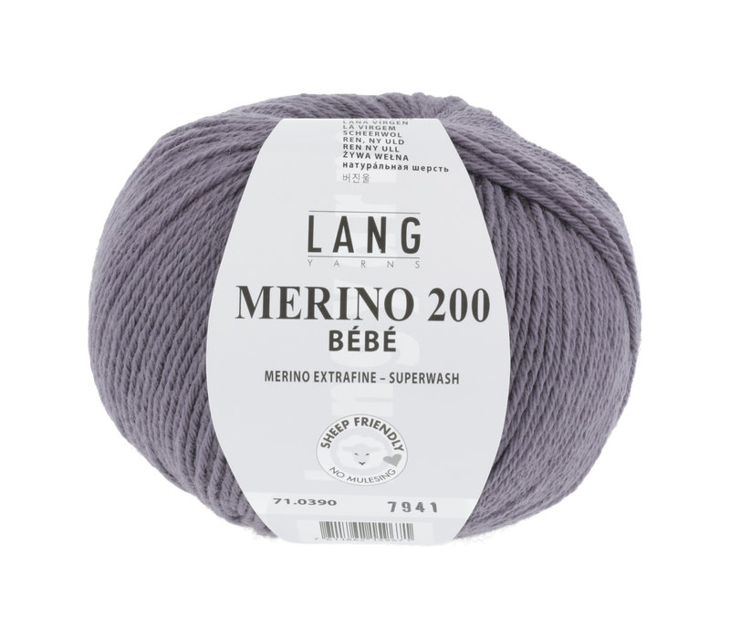 Lang Yarns Merino 200 Bebe - 390 - Paars