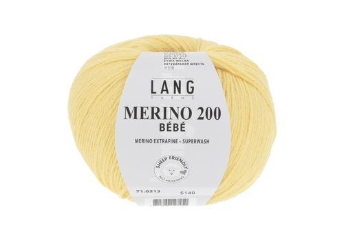 Lang Yarns Lang Yarns Merino 200 Bebe - 313 - 100% merino wol (mulesing free) - Geel