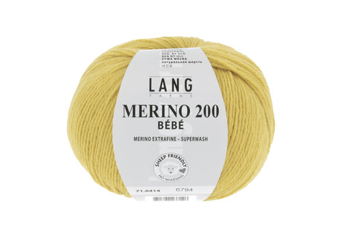 Lang Yarns Lang Yarns Merino 200 Bebe - 414 - 100% merino wol (mulesing free) - Geel