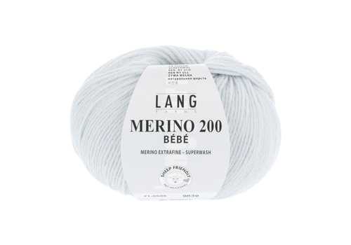 Lang Yarns Lang Yarns Merino 200 Bebe - 506 - 100% merino wol (mulesing free) - Blauw