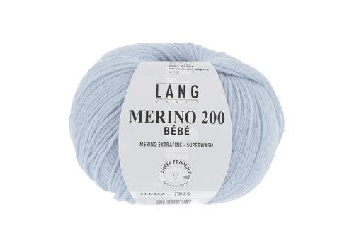 Lang Yarns Lang Yarns Merino 200 Bebe - 320 - 100% merino wol (mulesing free) - Blauw