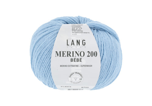 Lang Yarns Lang Yarns Merino 200 Bebe - 372 - 100% merino wol (mulesing free) - Blauw