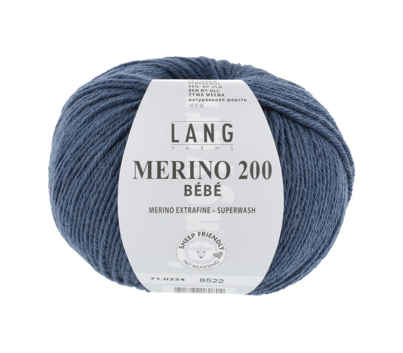 Lang Yarns Merino 200 Bebe - 334 - Blauw