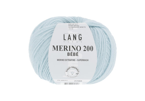 Lang Yarns Lang Yarns Merino 200 Bebe - 371 - 100% merino wol (mulesing free) - Blauw