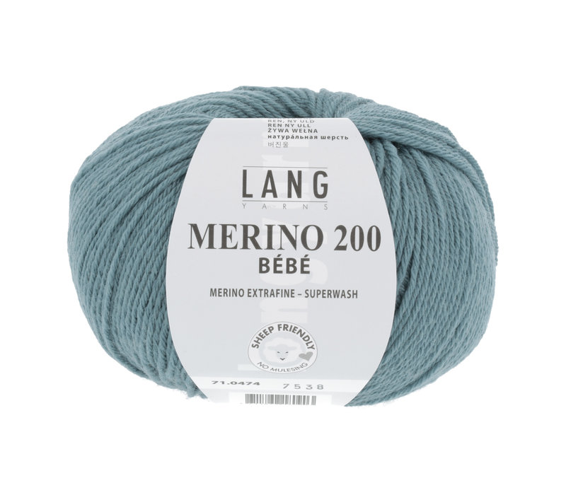 Lang Yarns Merino 200 Bebe - 474 - Blauw