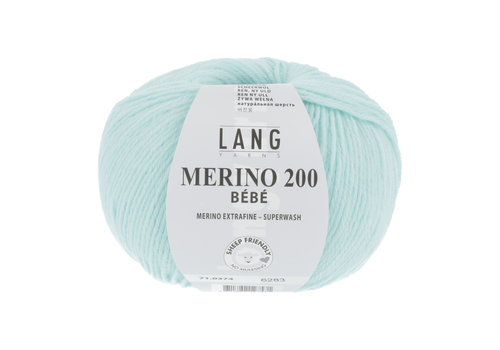 Lang Yarns Lang Yarns Merino 200 Bebe - 374 - 100% merino wol (mulesing free) - Blauw