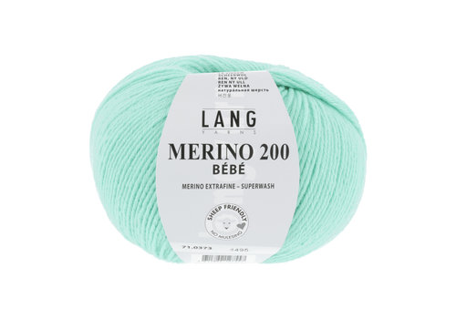 Lang Yarns Lang Yarns Merino 200 Bebe - 373 - 100% merino wol (mulesing free) - Blauw