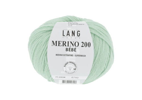 Lang Yarns Lang Yarns Merino 200 Bebe - 358 - 100% merino wol (mulesing free) - Groen