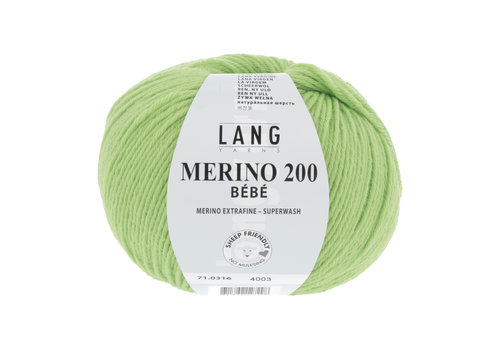 Lang Yarns Lang Yarns Merino 200 Bebe - 316 - 100% merino wol (mulesing free) - Groen