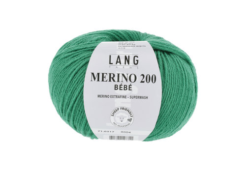 Lang Yarns Lang Yarns Merino 200 Bebe - 317 - 100% merino wol (mulesing free) - Groen