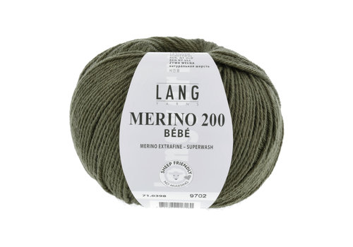Lang Yarns Lang Yarns Merino 200 Bebe - 398 - 100% merino wol (mulesing free) - Groen