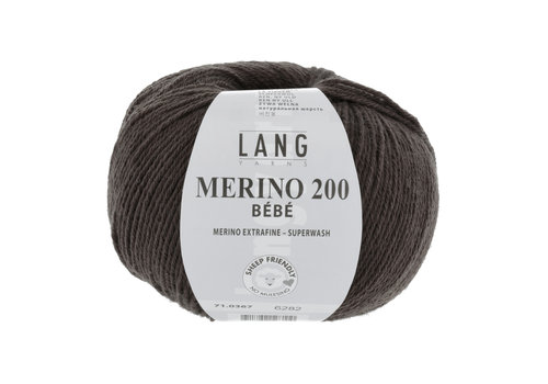 Lang Yarns Lang Yarns Merino 200 Bebe - 367 - 100% merino wol (mulesing free) - Bruin