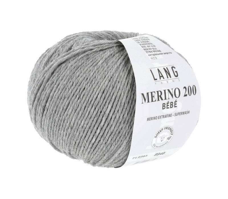 Lang Yarns Merino 200 Bebe - 303 - Grijs