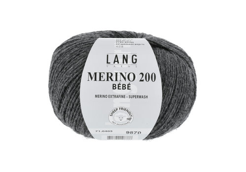 Lang Yarns Lang Yarns Merino 200 Bebe - 405 - 100% merino wol (mulesing free) - Grijs