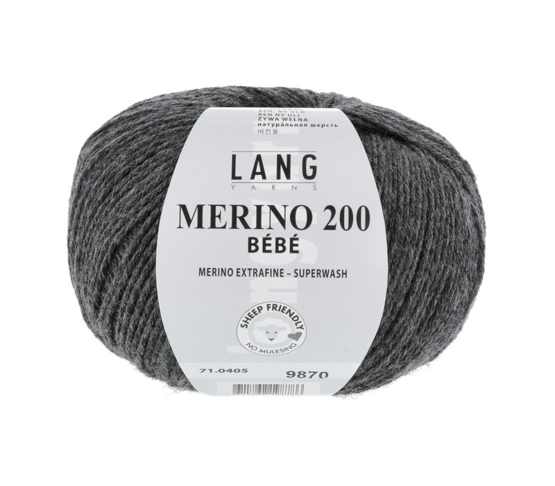 Lang Yarns Merino 200 Bebe - 405 - Grijs