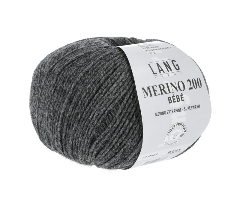 Lang Yarns Merino 200 Bebe - 405 - Grijs