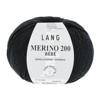 Lang Yarns Merino 200 Bebe - 304 - Zwart