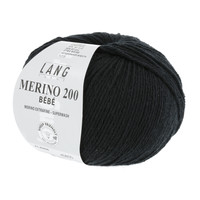 Lang Yarns Merino 200 Bebe - 304 - Zwart