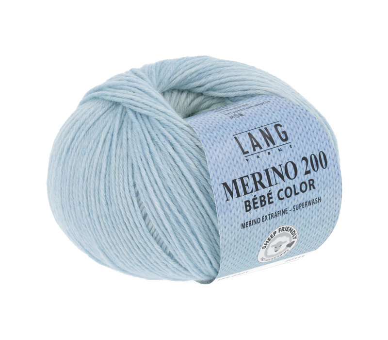 Lang Yarns Merino 200 Bebe color - 421 - Blauw