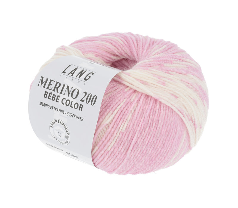 Lang Yarns Merino 200 Bebe color - 419 - Roze