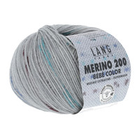 Lang Yarns Merino 200 Bebe color - 310 - Grijs - Blauw