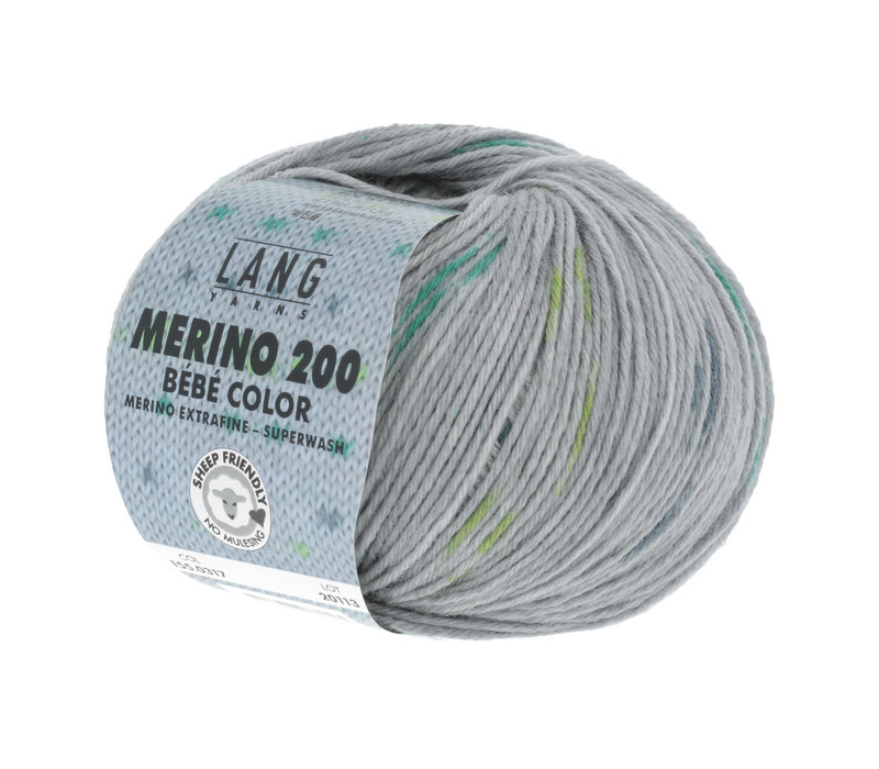 Lang Yarns Merino 200 Bebe color - 317 - Grijs - Groen