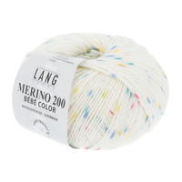 Lang Yarns Merino 200 Bebe color - 352 - Wit - Blauw