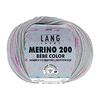 Lang Yarns Merino 200 Bebe color - 356 - 100% merino wol (mulesing free) - Grijs - Roze