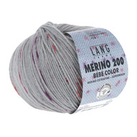 Lang Yarns Merino 200 Bebe color - 361 - Grijs - Rood