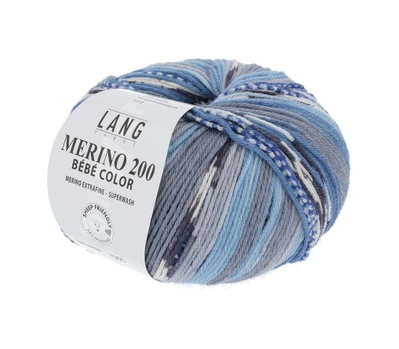 Lang Yarns Merino 200 Bebe color - 333 - Blauw