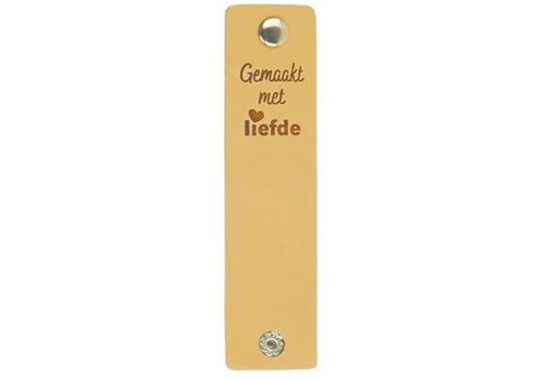 Durable Leren Label Gemaakt met Liefde