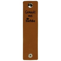 Leren Label Gemaakt met Liefde