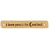 Durable Leren Label I love you to the moon and back